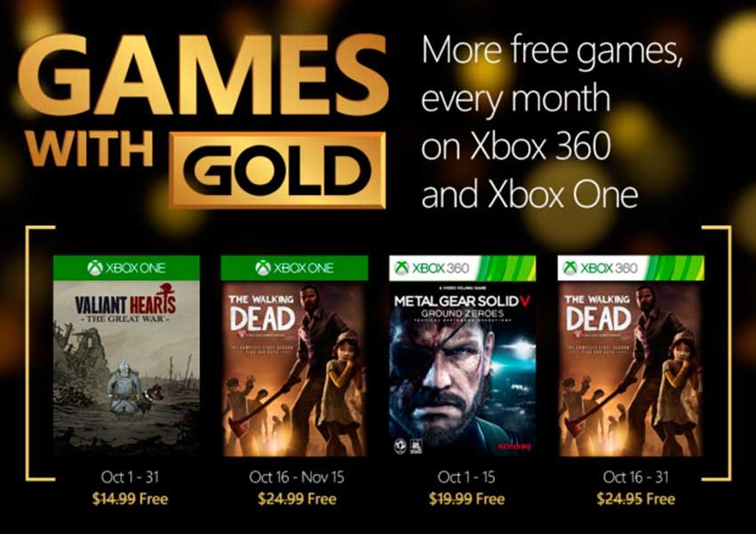 Microsoft revela los juegos del programa Games with Gold de octubre