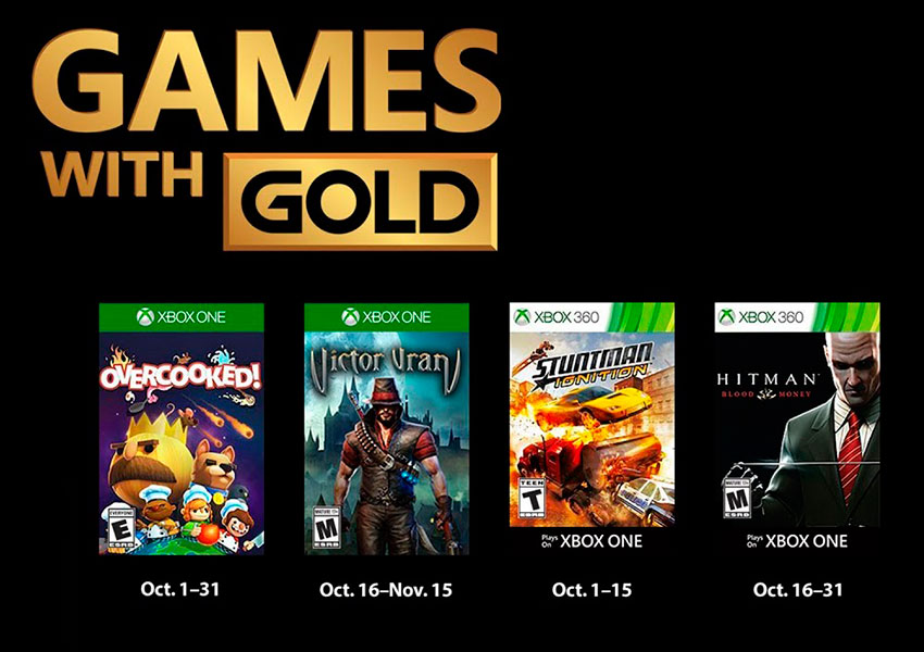 Overcooked!, Victor Vran y Hitman: Blood Money entre los Games with Gold de octubre