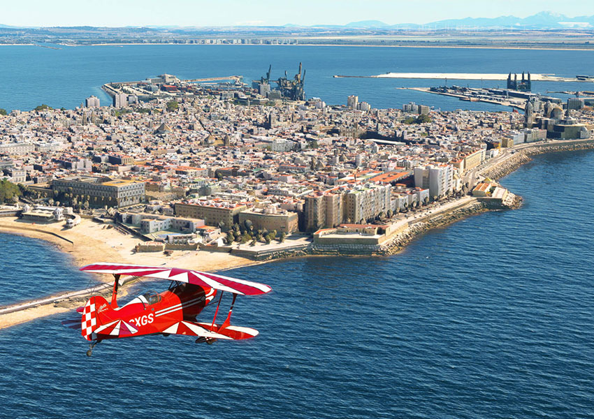 Así se ve Cádiz desde el cielo con la última actualización de Microsoft Flight Simulator