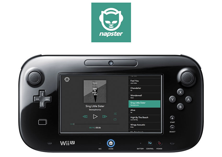 Napster lleva su biblioteca de 34 millones de canciones a Wii U