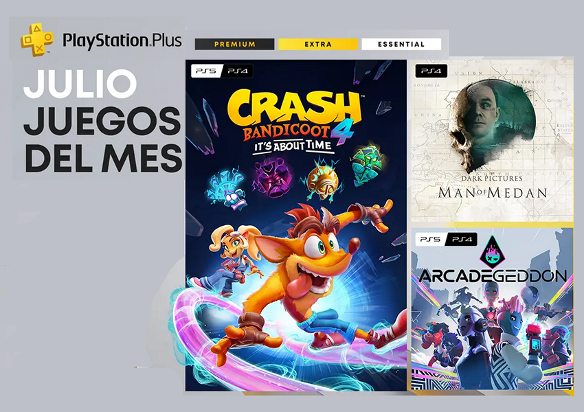 Crash Bandicoot 4 y Arcadegeddon entre los PlayStation Plus confirmados en julio