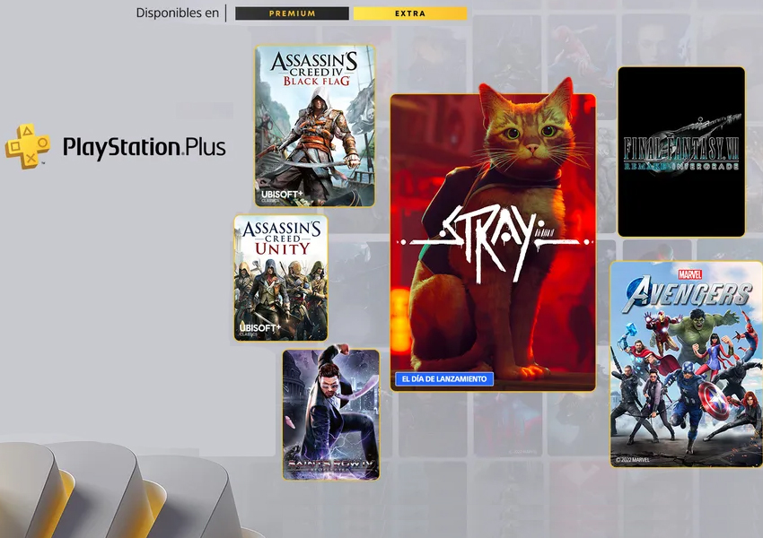 PS Plus Extra y Deluxe: Final Fantasy VII Integrade, Stray, Assassin&#039;s Creeds y más en julio