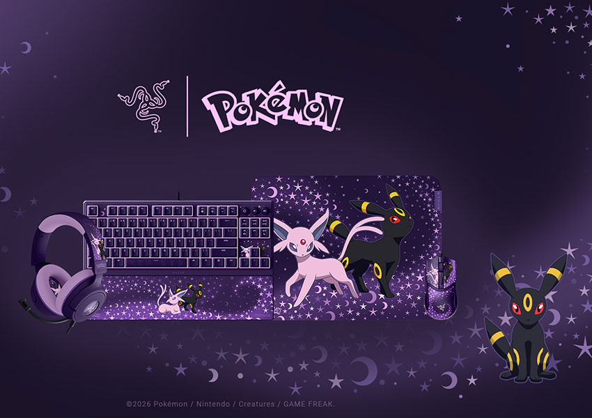 Razer lo hace de nuevo con una colecci&oacute;n de accesorios de Espeon y Umbreon inspirada en Pok&eacute;mon