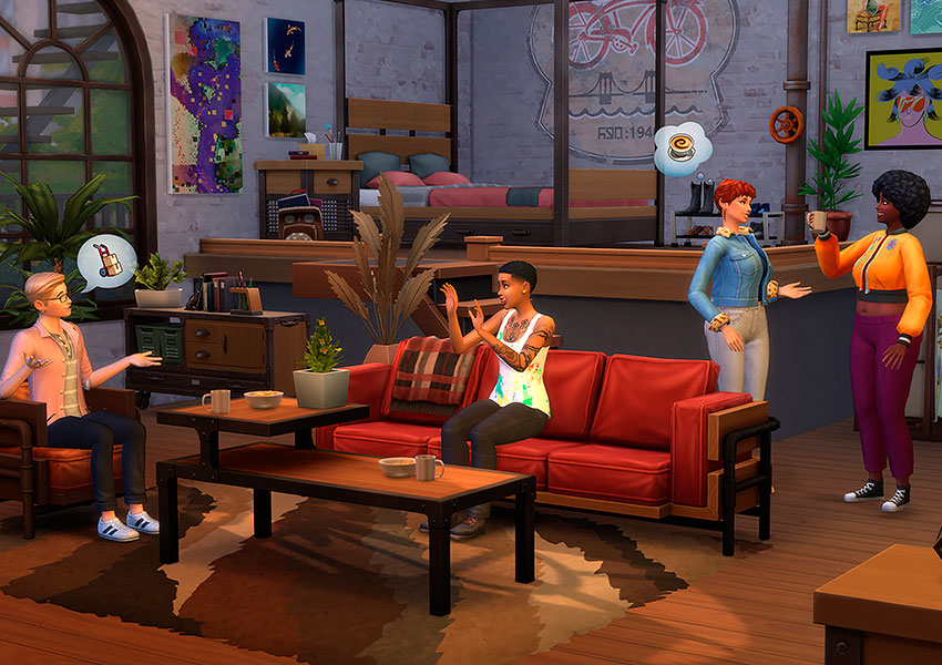 No pierdas detalle de la actualización gratuita y nuevo kit Loft Industrial para Los Sims 4