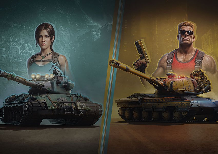 Lara Croft y Duke Nukem se suben al tanque: World of Tanks se lanza con su cruce más legendario