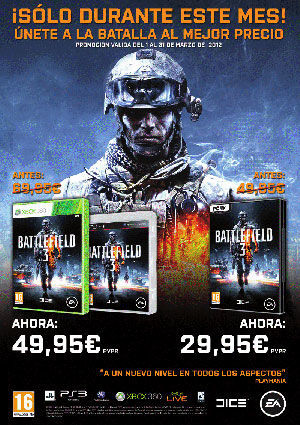 EA rebaja el precio de Battlefield 3 durante el mes de marzo