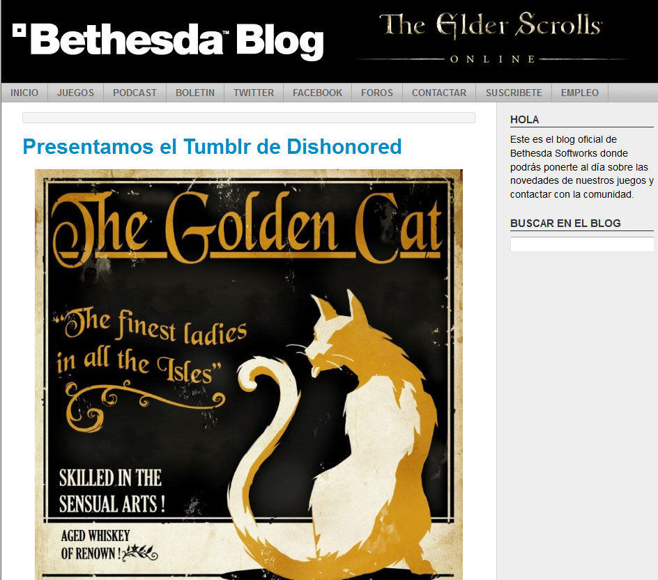 Bethesda Softworks estrena blog oficial en castellano