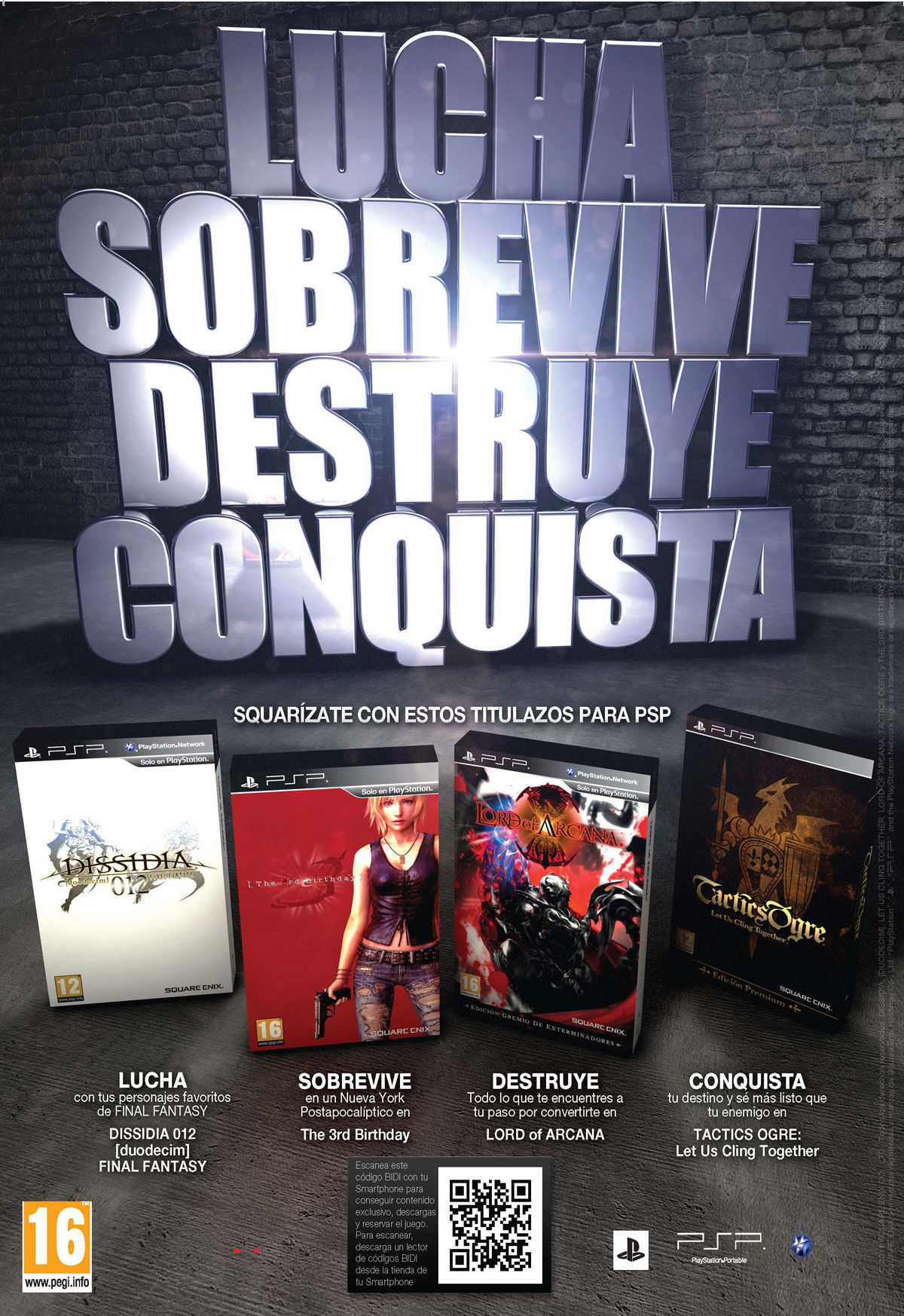 Square Enix lanza una interesante campaña para sus títulos de PSP