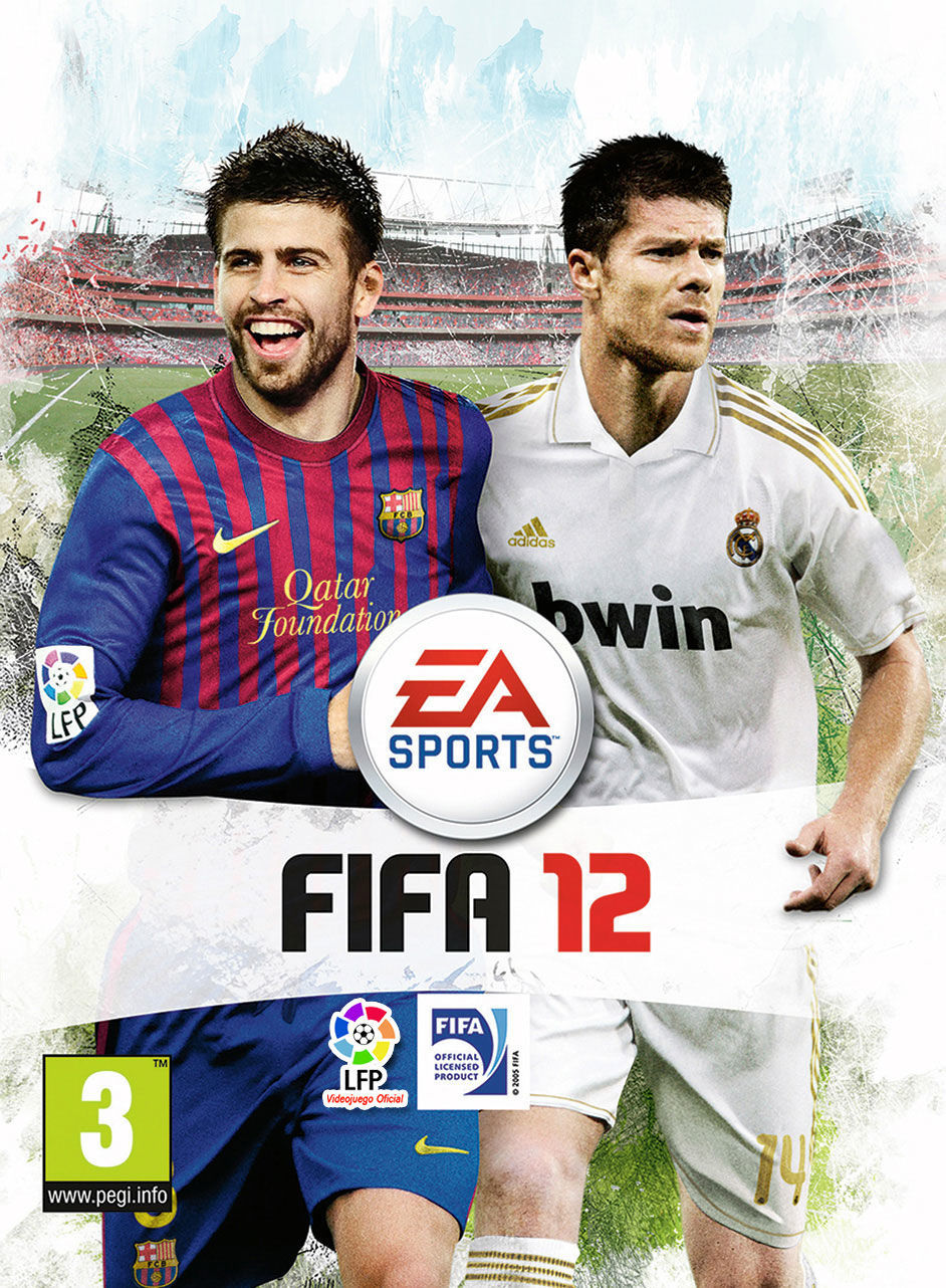 Piqué y Xabi Alonso portada de FIFA 12