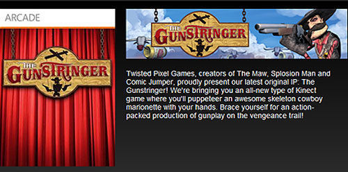 The Gunstringer catalogado en Xbox Live Arcade