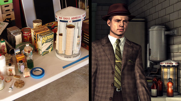 LA Noire: Behind the Scenes, el atrezzo