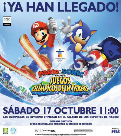 Sega anuncia la convocatoria de fans de Mario y Sonic el 17 de Octubre