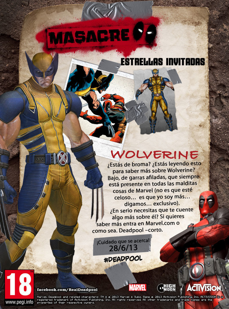 Wolverine será una de las estrellas invitadas en el juego de Deadpool