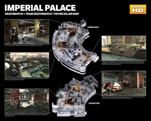 Vista previa de los 3 mapas del DLC Justicia Local para Max Payne 3