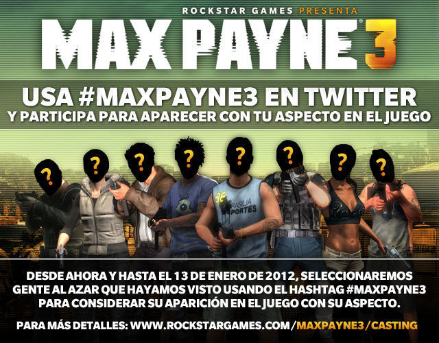 Rockstar Games abre un casting para aparecer en Max Payne 3