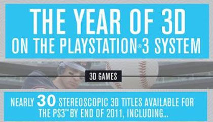 Sony promete cerca de 30 títulos para PS3 con 3D a finales de año