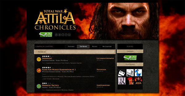 Presentada la aplicación web Total War Chronicles para Total War: ATTILA
