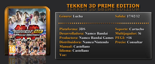 Tekken 3D Prime Edition 