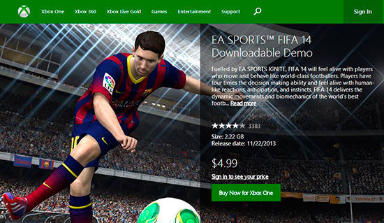 Un error en Xbox One cobra las demos de FIFA 14 y EA SPORTS UFC