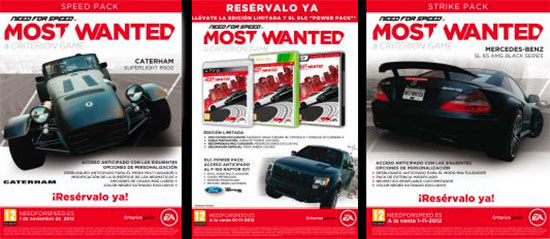 Desvelados los incentivos de reserva para Need for Speed Most Wanted